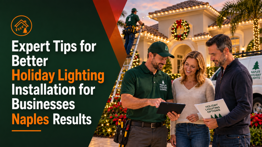 holiday lighting installation for businesses naples